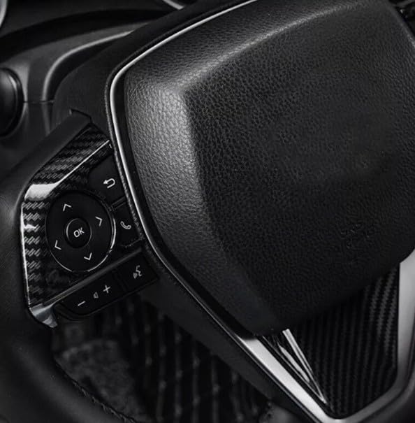 FUKUARE Black Carbon Fiber Steering Switch Cover for Camry 70 Crown 220 and Corolla 210 Series Series, Series,