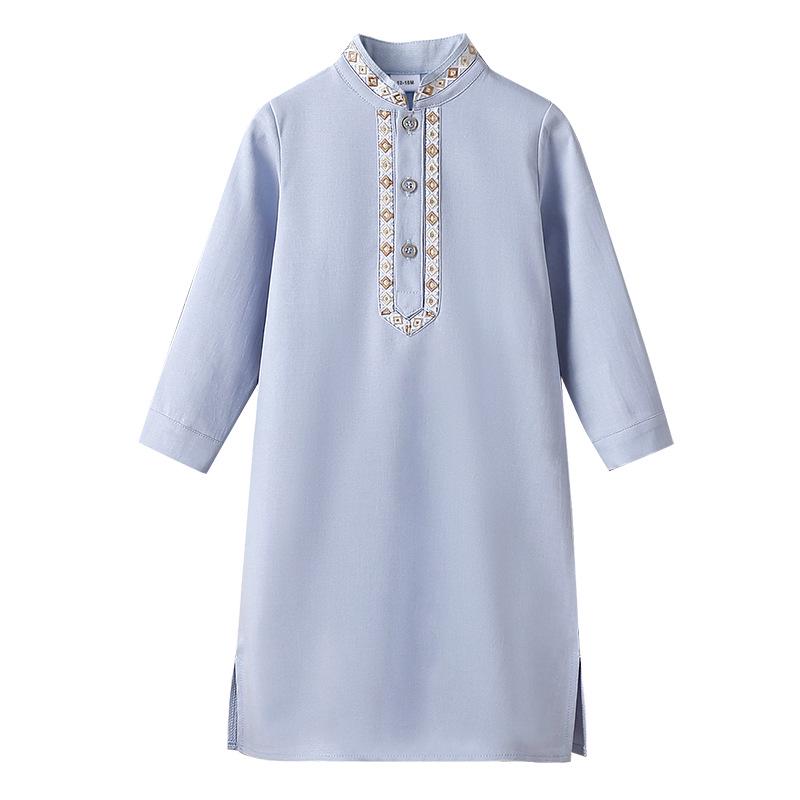 Popular Middle Eastern Boys' Embroidered Robe Set for Teens