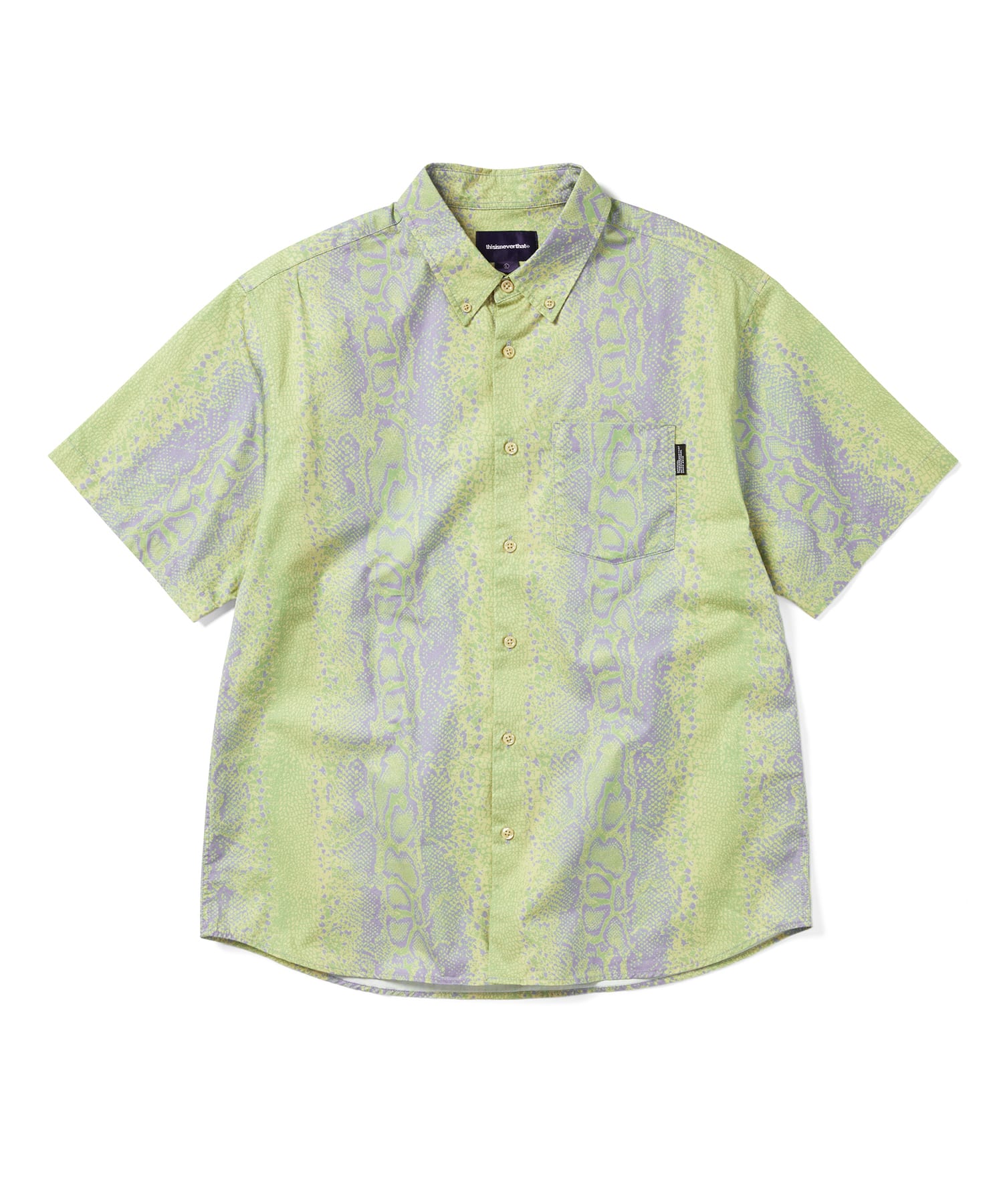 This Is Never That Python S/S Shirt Light Green S