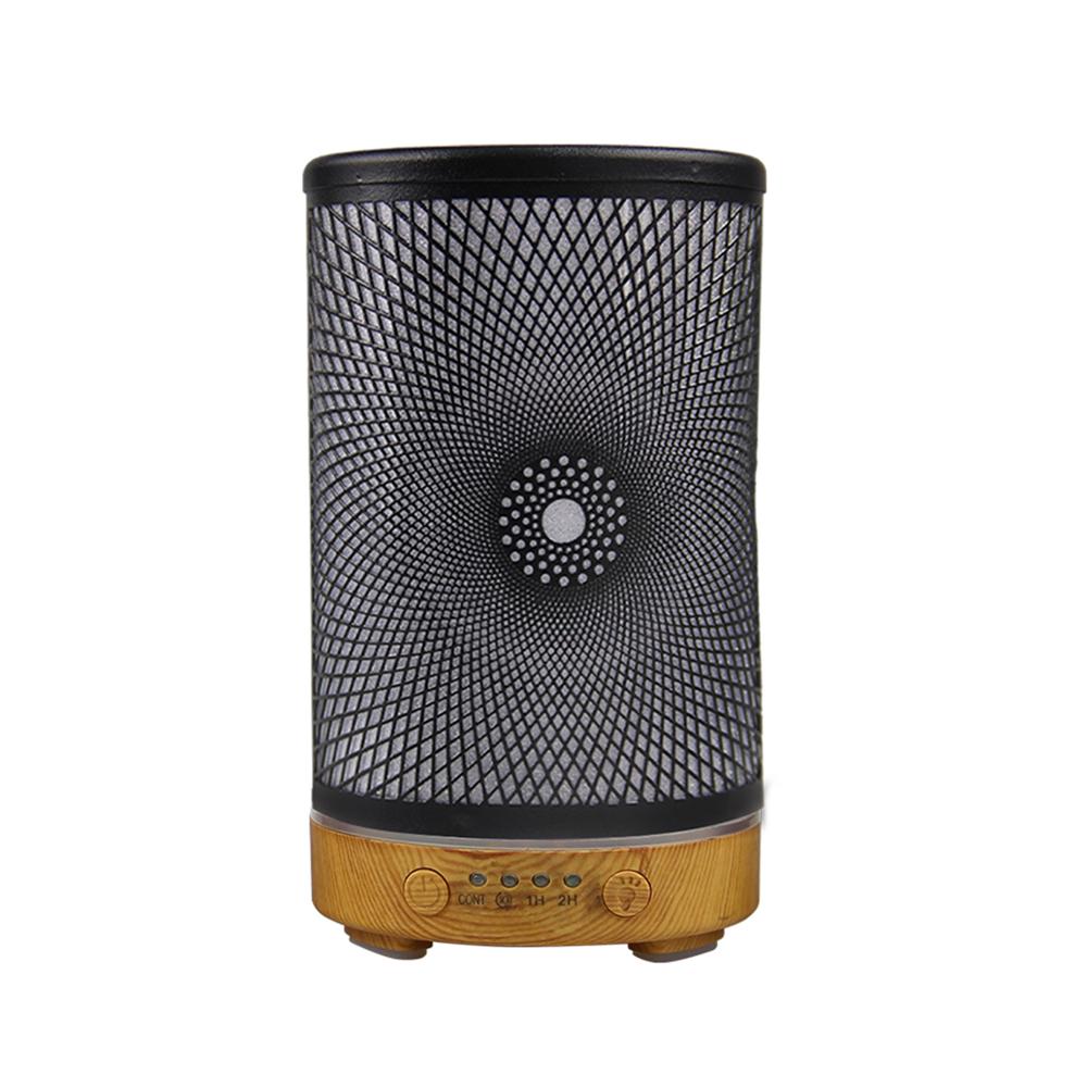 Iron Art Essential Oil Diffuser 100ml Timing Function Ultrasonic Air Humidifier Aroma Diffuser Home Appliance with LED Lights