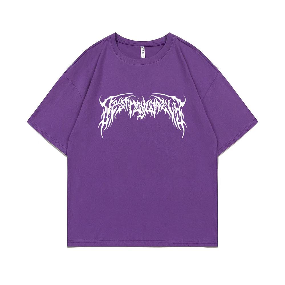 Rapper Destroy Lonely Logo Print T Shirt Man Oversized Cotton T-shirt Men Hip Hop Rock Punk Tshirt Short Sleeve Male Streetwear
