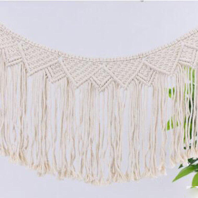 Macrame Wall Art Hand-made Dyed Cotton Wall Hanging Tapestry and Lace Home Decor Home Decoration