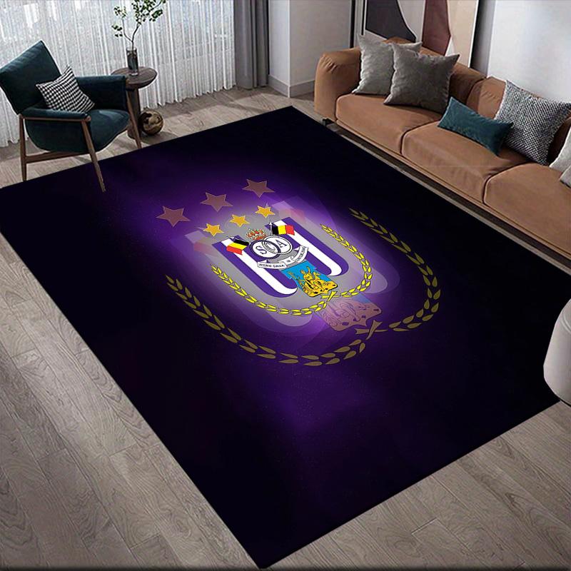 RSC Anderlecht Flannel Pattern Square Carpet,Area Rug,Carpet Rug for Living Room Bedroom Sofa Playroom Decor,Non-slip Floor Mat
