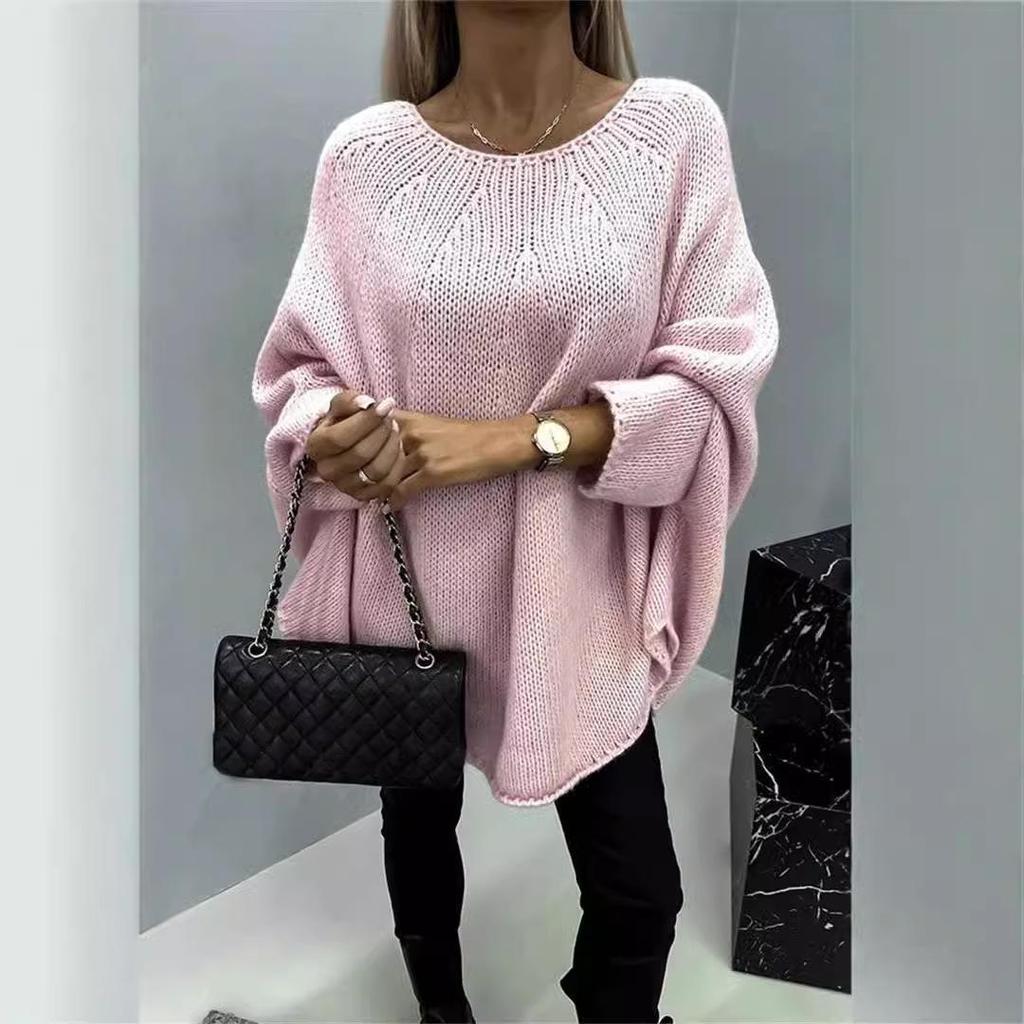 2024 Autumn/Winter Women's Cape-Style Knit Shawl Sweater