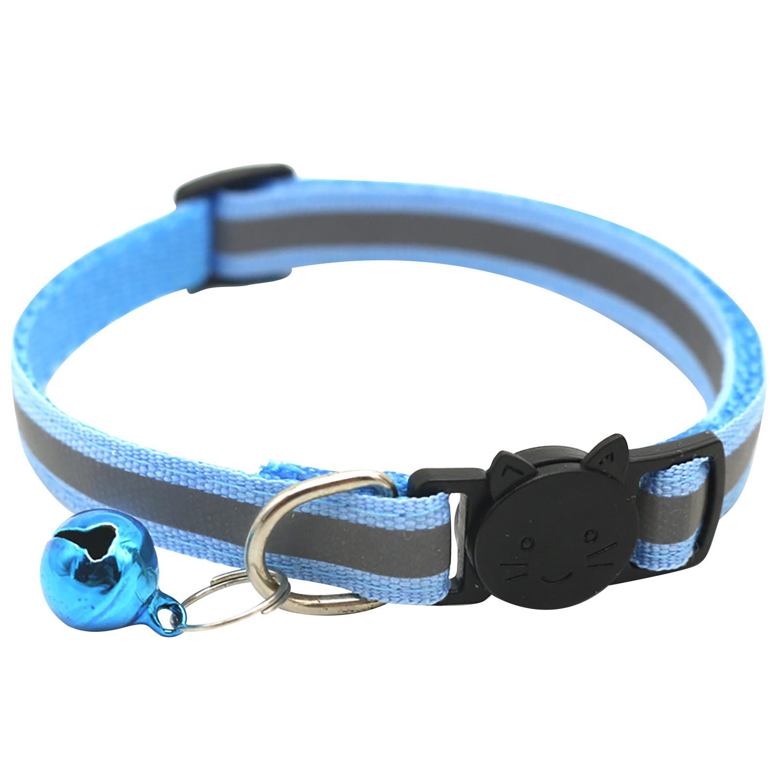 

Pet Reflective Buckle Bell Collar Dog Safety Buckle Collar Necklace небо синє кольору