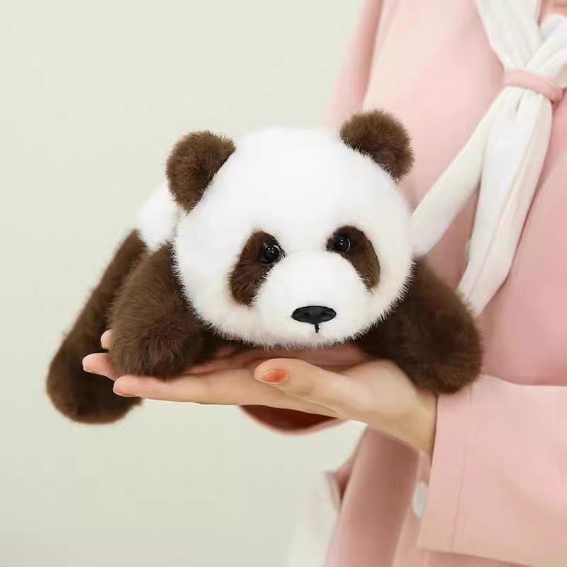 

Simulation giant panda doll raccoon lying down panda doll plush toy children s gifts travel souvenirs 30cm