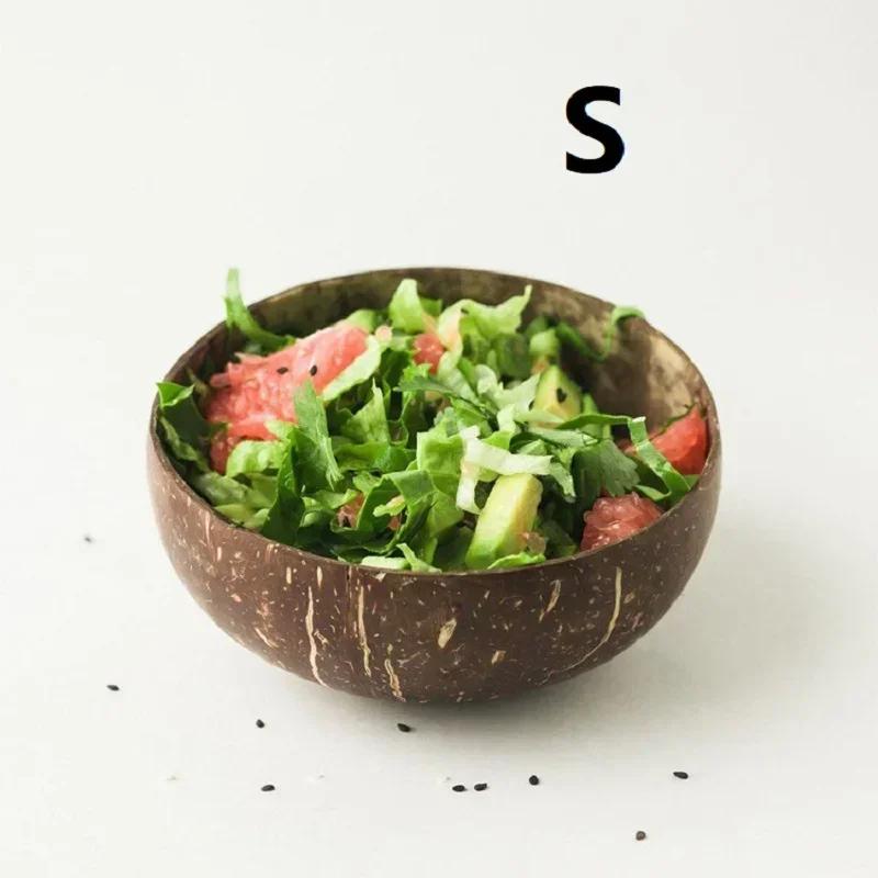 

Fruit Salad Milkshake Dessert Bowl Natural Coconut Shell Bowl Coconut Bowl Light Food Container Southeast Asian cutlery