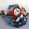 1pc Christmas Snowman Automatic Opening Folding Umbrella - 8 Bone Iron Frame, Portable Design for Fans, Travelers, Daily Use, Festive Gift.SS095