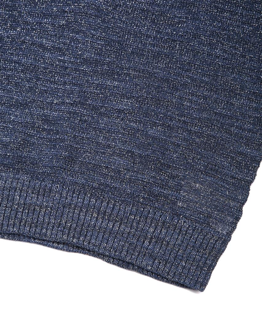 BROOKS BROTHERS Linen Lurex Relaxed Fit Sweater (Blue) (Bbwnwm7245Mes)