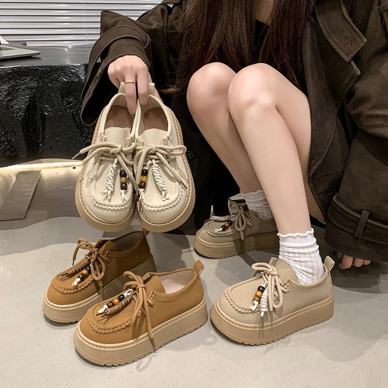 Fashion 2025 Designer Shoes for Woman Footwear Autumn Soft Loafers with Fur Slip-on Dress Fall Slip on Moccasin Floc Zapatillas De Mujer