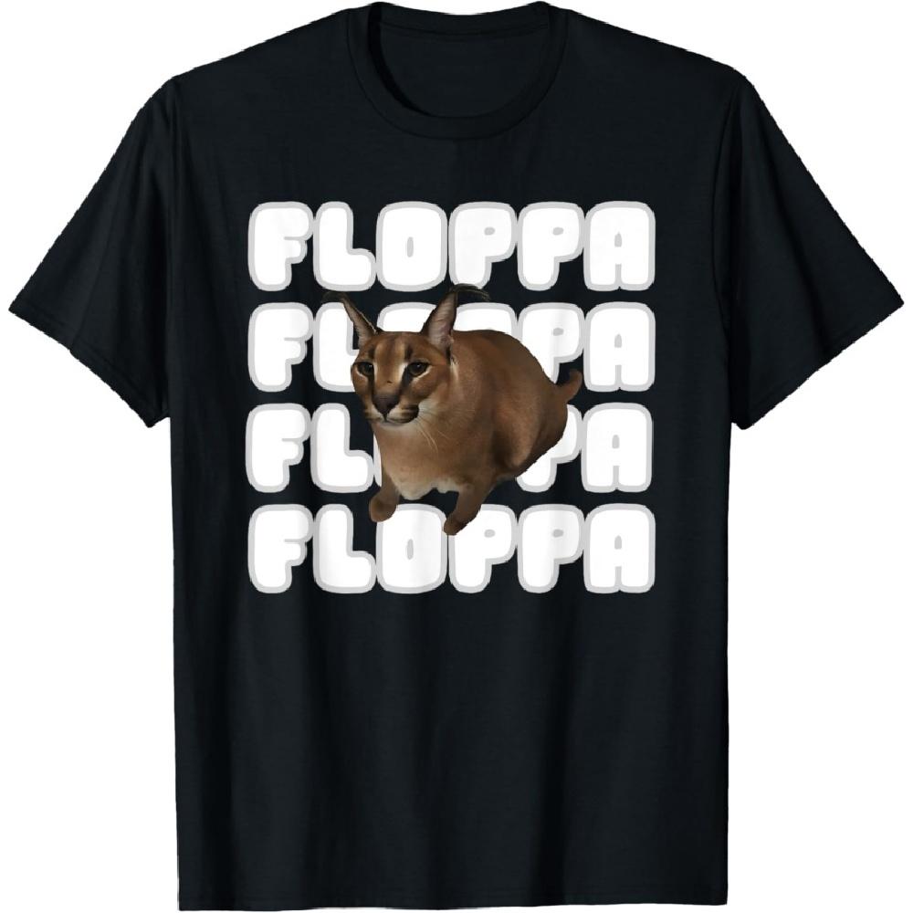 

Big Floppa Meme Cat T-Shirt for Men Women Kids XXXXXL чорний