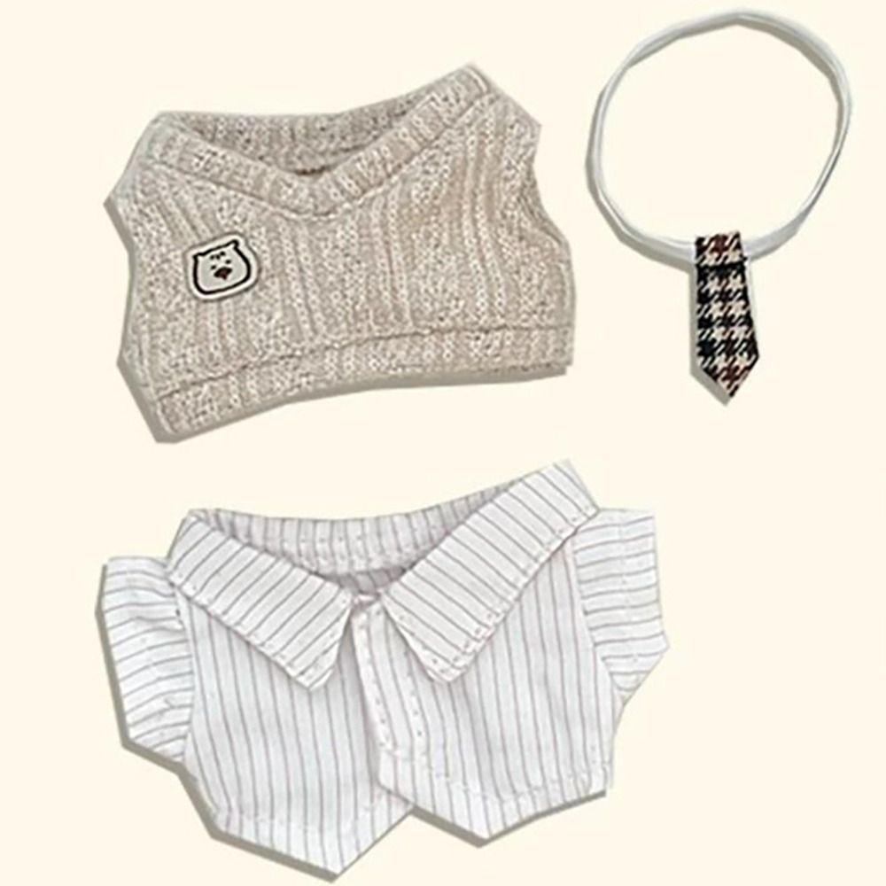 Cool Shirt Tie Vest Pants Hoodie Suit Cute Casual Outfit Trendy Doll Accessories