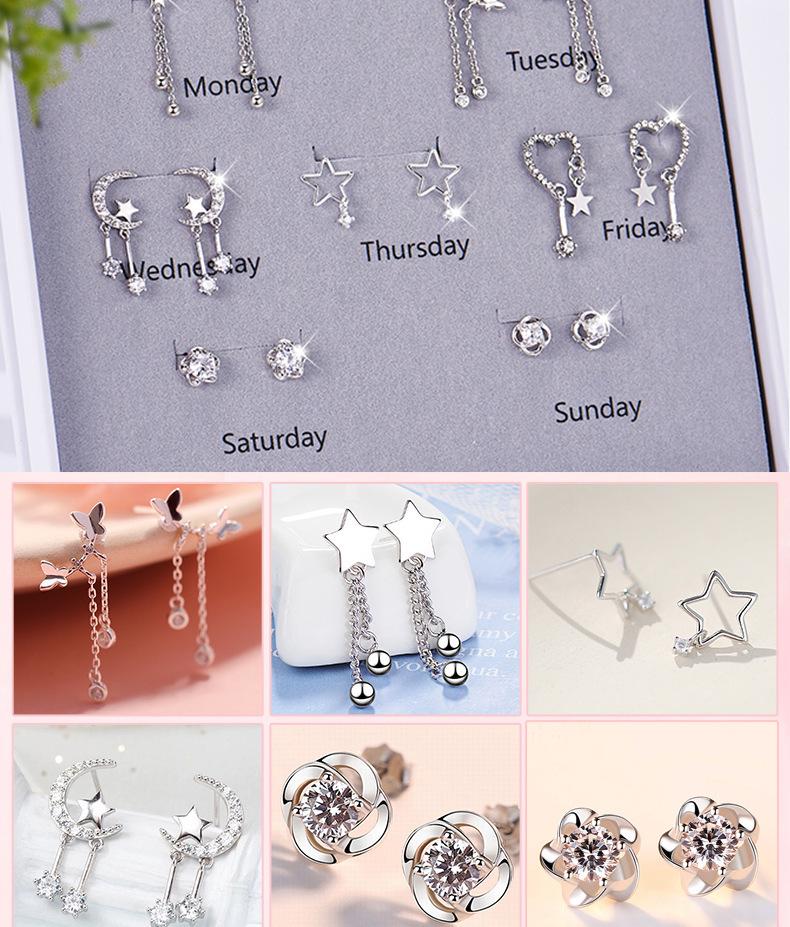 Sterlingsilber Stern Ohrstecker Set – Perfektes Geschenk für Weihnachten oder Geburtstage für Mädchen