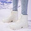 TUINANLE Women's Winter Boots Outdoor Anti-Slip Warm Plush Lined Cotton Shoes Casual Lace-Up Sports Shoes Men