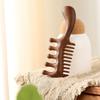 Wide Thick Scalp Massage Comb 2 in 1 Natural Sandalwood Hairbrush  Hairdressing Tool