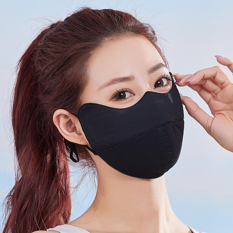 Summer Anti-UV Eye Corner Protective Mask – Soft, Breathable, 3D Cut, Adjustable Outdoor Face Shield чёрный