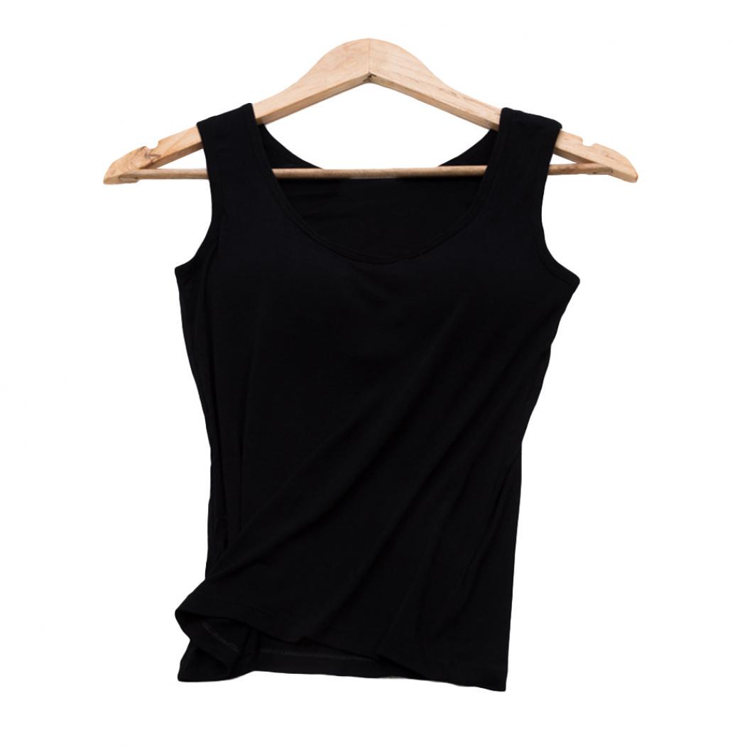 

Женская однотонная модальная майка без рукавов с U-образным вырезом, спортивный жилет XL чёрный