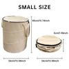 Camping Trash Can Pop-up Circular Storage Pail Canvas Foldable Recycling Bin Outdoor Garbage Garden Yard Garbage Bag
