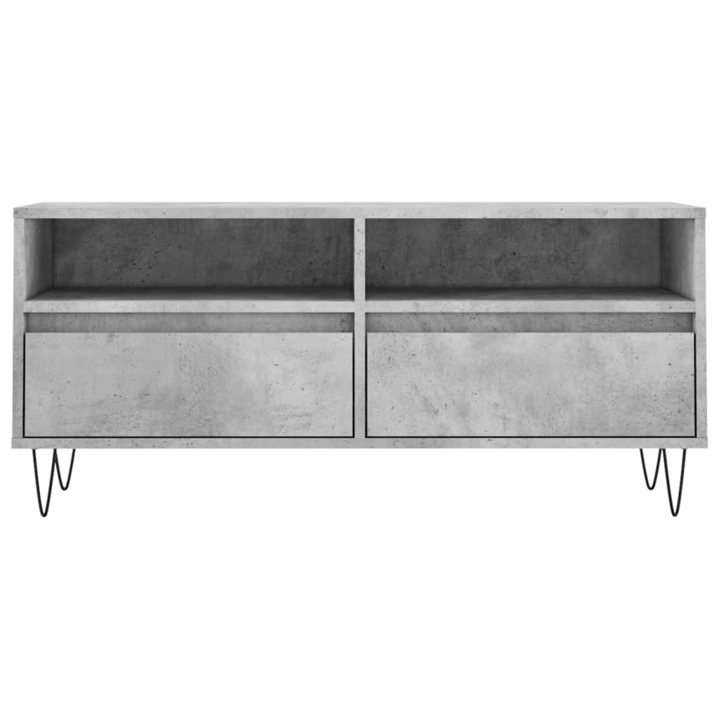 TV Cabinet Concrete Grey 100 x 34.5 x 44.5 cm Particleboard