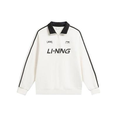 Li Ning Sports Fashion Collection Sweatshirt Unisex Ivory AWDU919-1