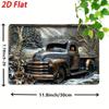 Vintage Pickup Truck Metal Wall Art Retro Home Decor Tin Sign