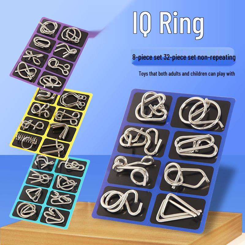 

Набор металлических головоломок «Девять колец» – 8-элементная развивающая переплетенная игрушка B Model 8-Piece Set