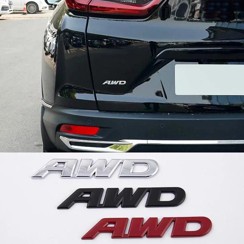 3D Metal AWD Logo Universal Car Emblem Fender Badge Trunk Decal Sticker For VW Toyota Honda CRV XRV MAZDA 4WD SUV 4x4 Off Road zs9