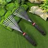 Garden Hand Rakes, Metal Soil Loosening Planers, Hand-Held Garden Tool for Courtyard, Beachcombing, Sand Digging, and Landscaping Tasks