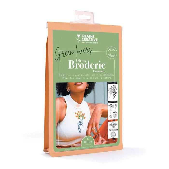 Kit de broderie sur vêtement nature