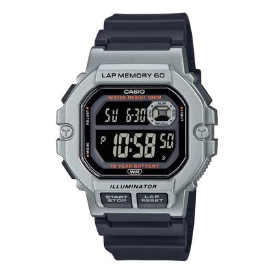 Sports Gear Digital Men's Watch with 60 Lap Memory, WS-1400H-1BV / -1400H-4AV, Overseas Model, Silver/Black / Black/Red [Parallel Import]