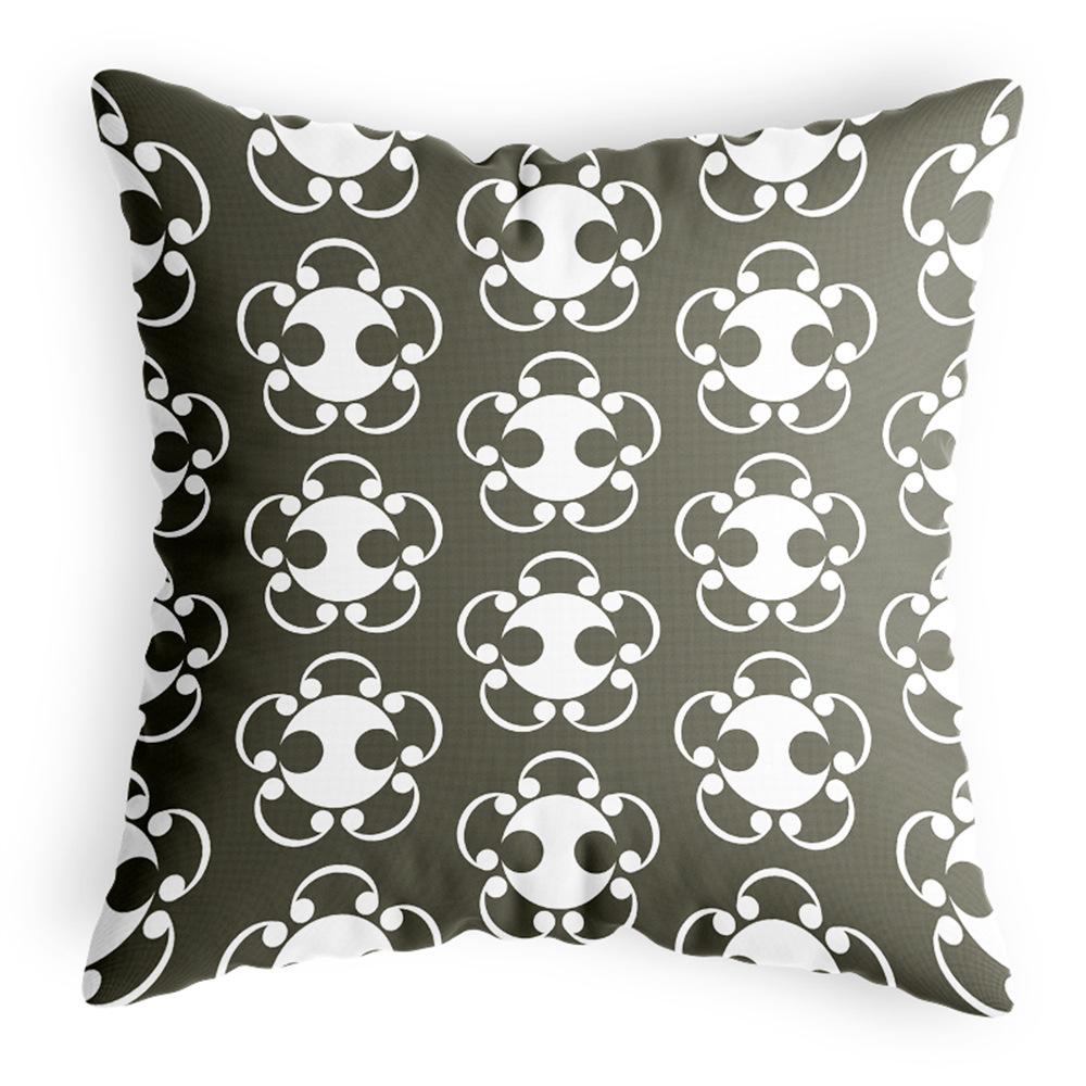 

Printed Pillowcase Japanese Style Shading Modern Simple Pillowcase Bedside Home Daily Green Cushion Cover 44 * 44/100g Satin