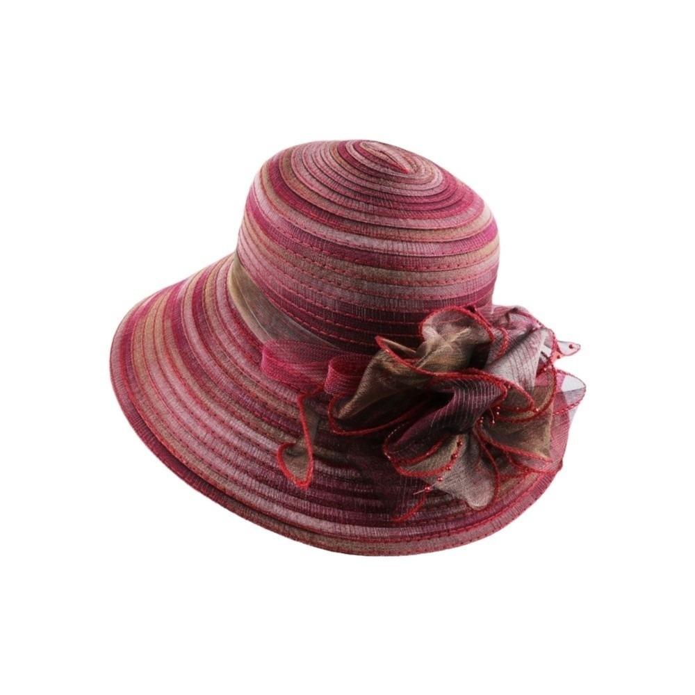 

Flower Women Sun Hat Organza Sun Protection Hat Elegant Sunshade Fisherman Cap Summer