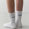 LESEIZIEME [SET] Logo Basic Socks (White & Cream)