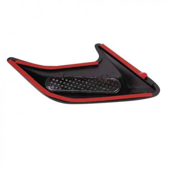 TWO Universal Stick-on Car Side Fender Air Flow Vent Hood Cover Sticker Black