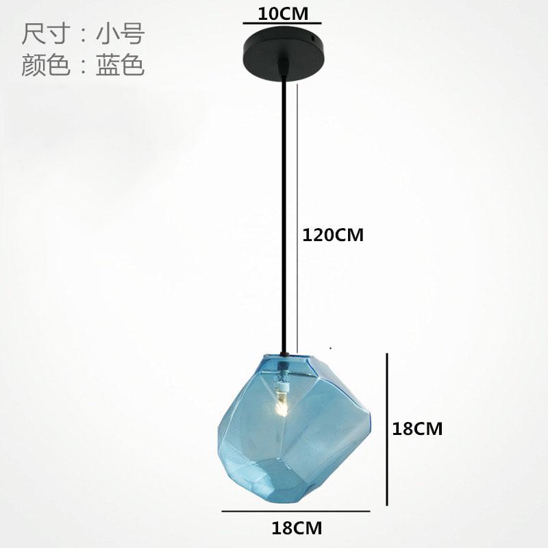 Simple Stone Glass Pendant Light Colorful Indoorp The Restaurant Dining Room Bar Cafe Shop Lighting Fixture