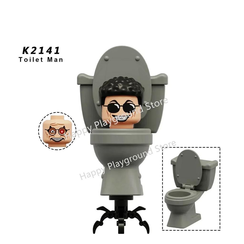 Skibidi Toilet Man Anime Cartoon Bricks Dolls Cameraman Speakerman TV Man Mini Action Bricks Toy Figures Building Blocks