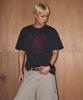 TRAVEL Field Stamp Pigment Short Sleeve T-Shirt Black Charcoal
