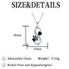 Knn-31 infinity symbol heart paw print necklace - women's cartoon jewelry with diamond accents