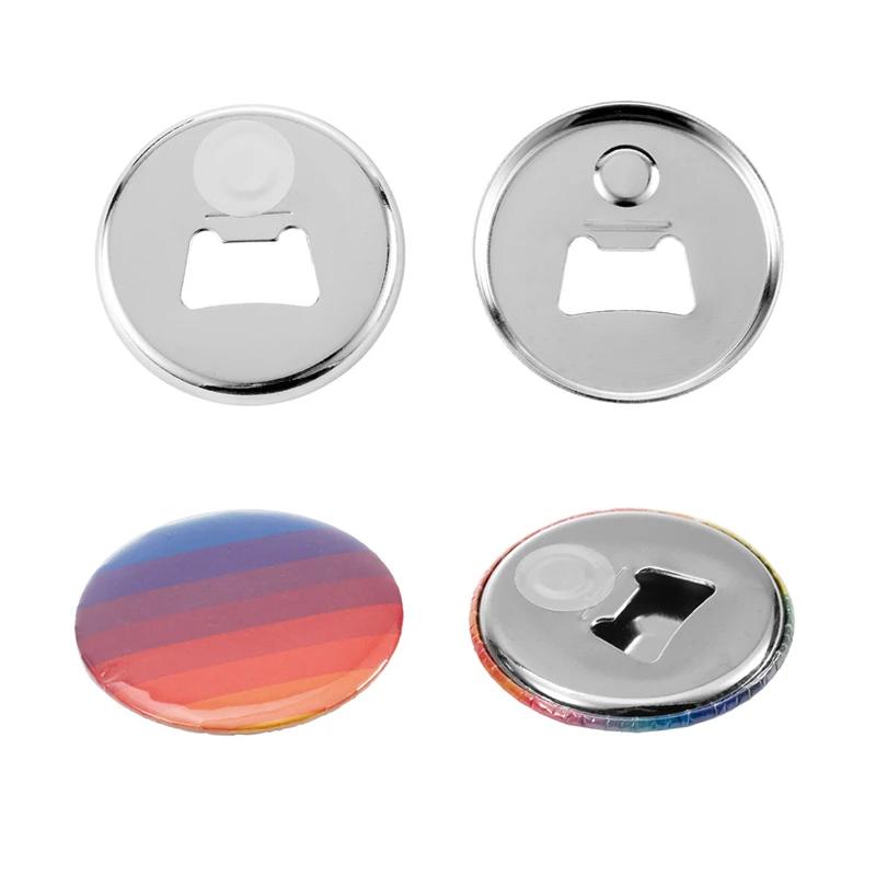 50PCS 58mm Magnetic Refrigerator Badge Materials Bottle Opener Button DIY Making Parts for Badge Button Maker Accessories