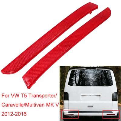 1 Paar Auto-Heckstoßstangenreflektor mit roter Linse für VW T5 Transporter/Caravelle/Multivan MK V Facelift 2012 2013 2014 2015 2016