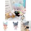 20cm Cotton Doll Plush Toy With Interchangeable Outfits White Car Overalls