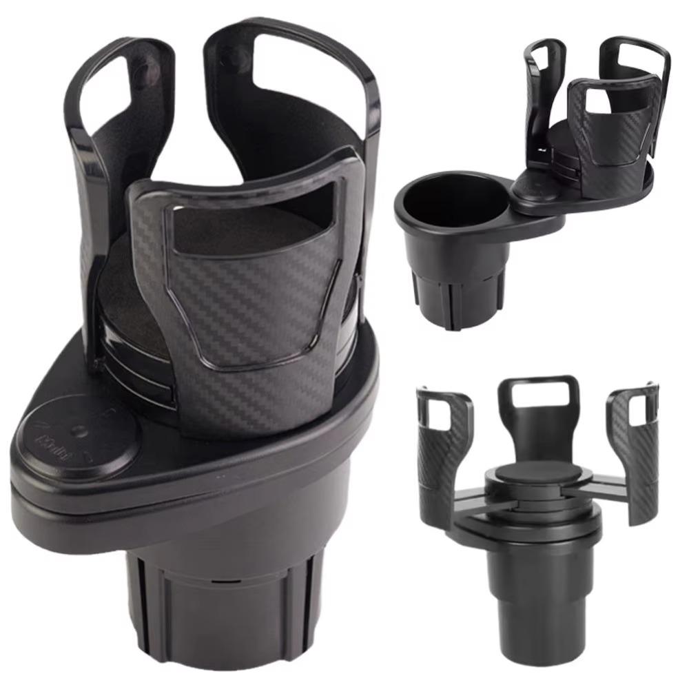 360 Rotating Dual Cup Holder Adjustable Drink Holder Stand Car Cup Holder Expander  Vehicle Use