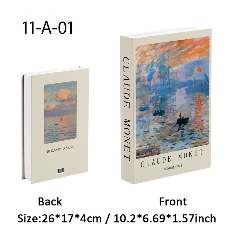 Bauhaus Decorative Books Open Luxury Fake Book Storage Box Home Decor Matisse Boho Monet Coffee Table Shelf Interior Decoration