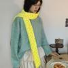 Narrow Cashmere Knitted Scarf Korean Style Winter Neck Warmer Soft Dopamine Dot Scarf  Daily