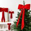 Flocking Large Bow Decor Soft Hanging Bowknot Christmas Bow Decoration  Home Decoration