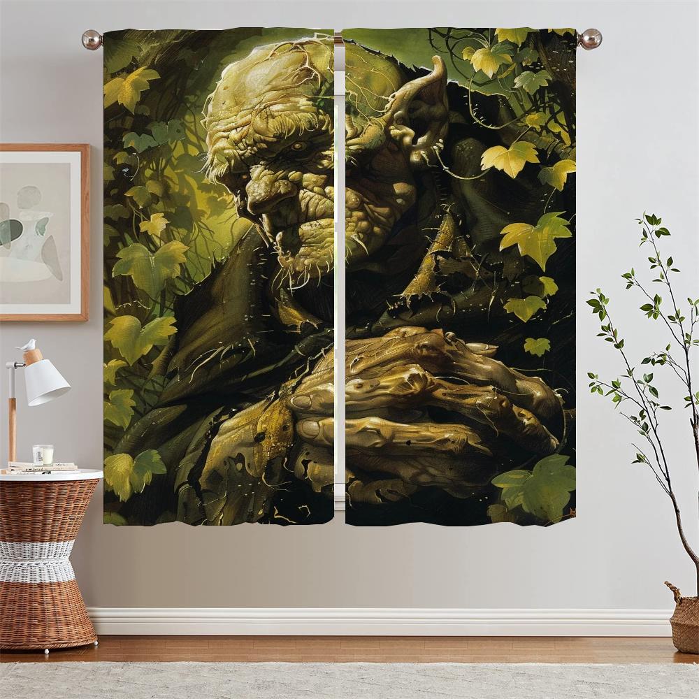 

Дэн Абнетт Шторы для ванной комнаты, для гостиной, жалюзи, подхваты для штор, тюль для кухни, 2 шт., затемнение окон W50xH70cmx2pcs-CL