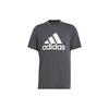 Adidas T Shirts Men's Gray Crew Neck Moderate Straight Fit GT3113