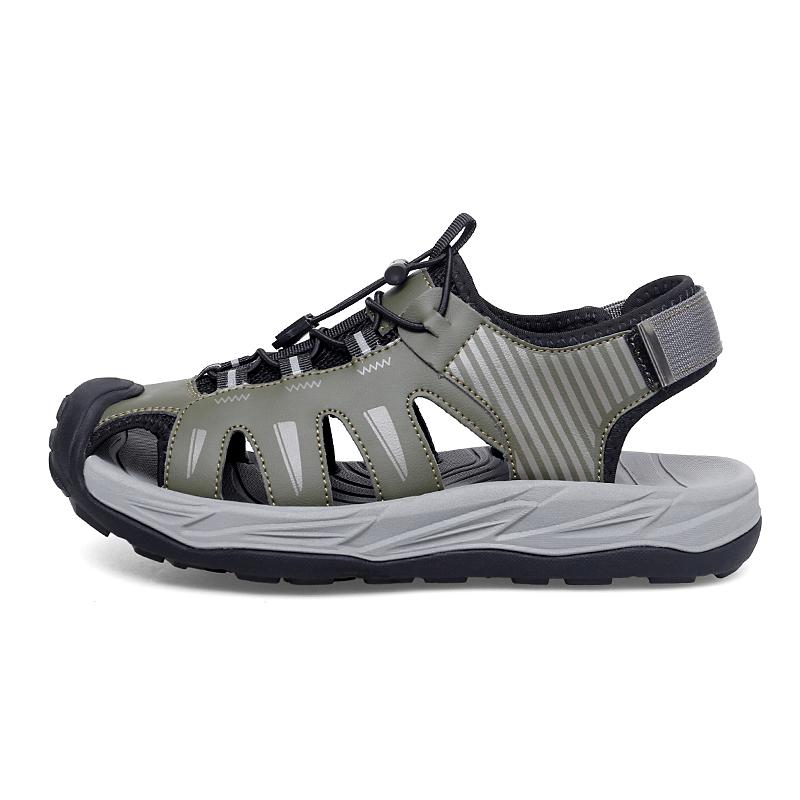 

39-46 Men s Sandals Fashion Lightweight Casual Leather Shoes Large Size Sandals Casual beach sandals 46 зелёный