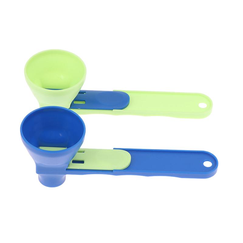 Coffee Scoop Funnel Measuring Spoon With Longer Handle Powder Scoop Reusable Sliding Design Coffee Spoon Kitchen Gadgets