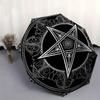 Decorative Pentagram Symbol Wall Art Print Umbrella, Cute Umbrella with Cute Design, Portable 3-Fold Compact Umbrella for Men & Women, Valentine's Day